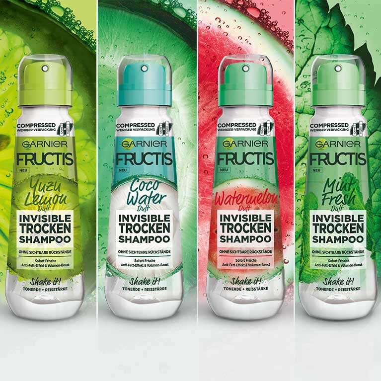 Garnier Fructis Unsichtbares Trockenshampoo – Yuzu Zitrone, 150 Ml, Ohne Rückstände, Für Volumen & Frische