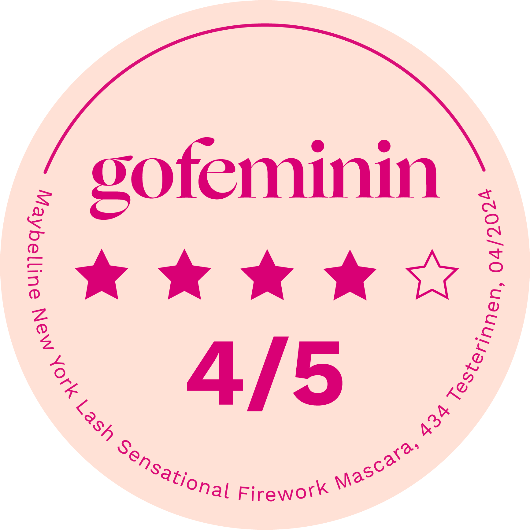 gofeminin Testsiegel - 4/5 Sterne - Lash Sensational Firework Mascara von Maybelline New York