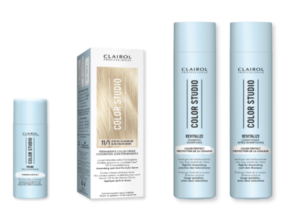 Clairol Professional Color‑Routine aus Primer, Farbe sowie Color Protect Shampoo und Conditioner