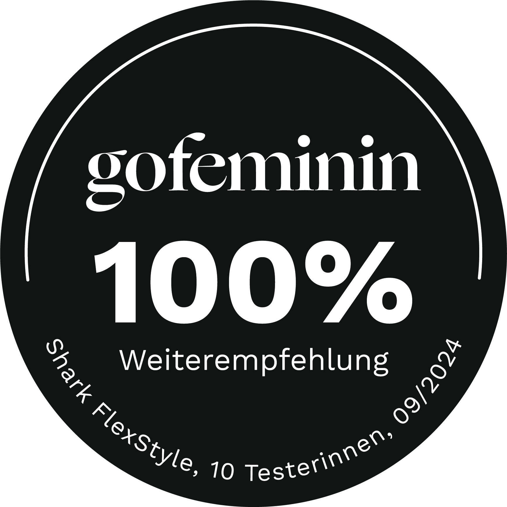 gofeminin Testsiegel - Shark Beauty Haarstyler - 100% Weiterempfehlung